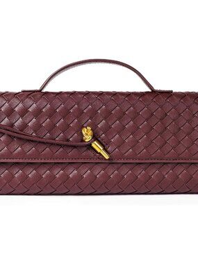 Woven Purse for Women Evening Clutch Woven Leather Handbags Crossbody Bag Purse